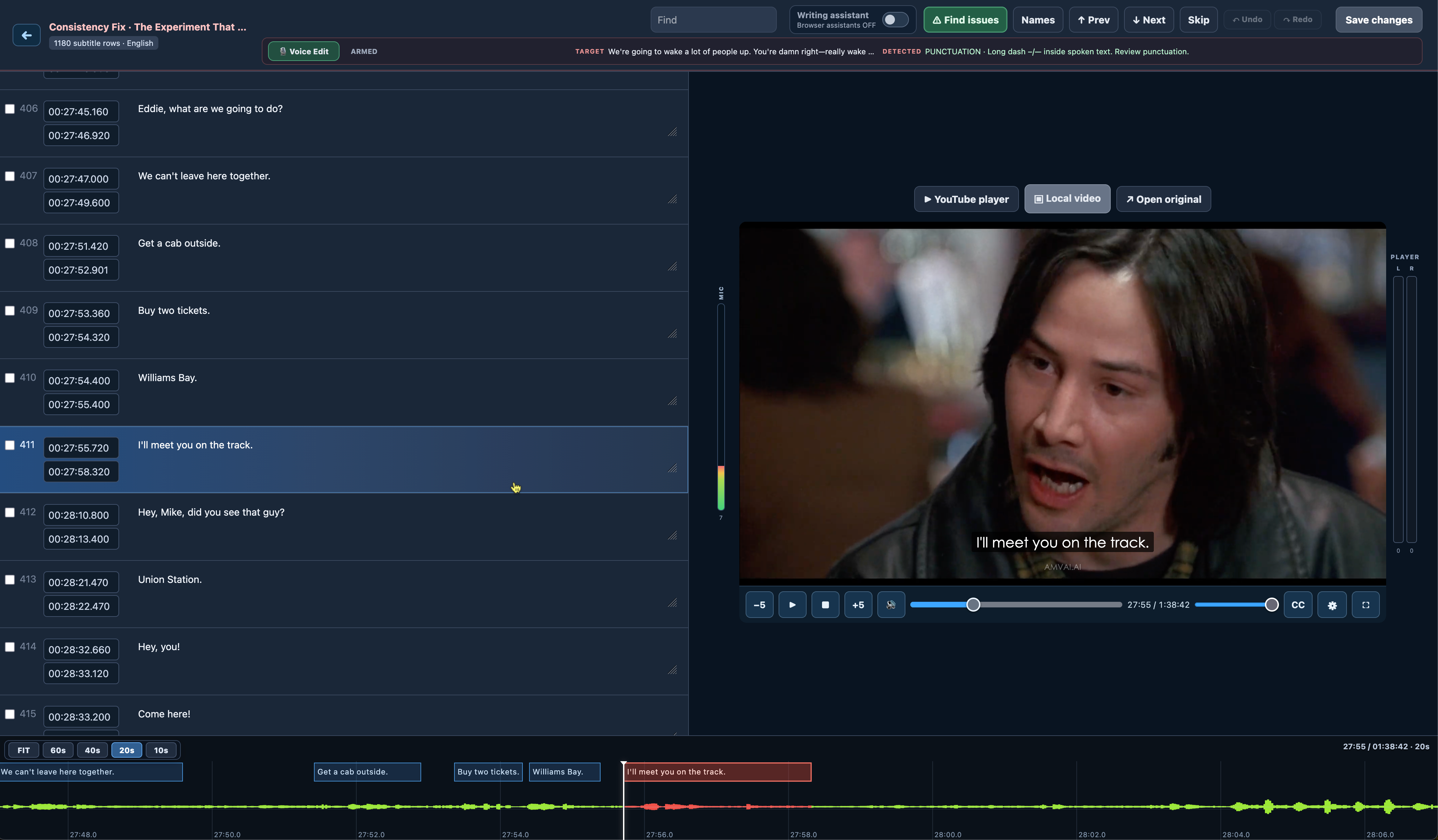 Catch problems that only become visible across multiple subtitles.