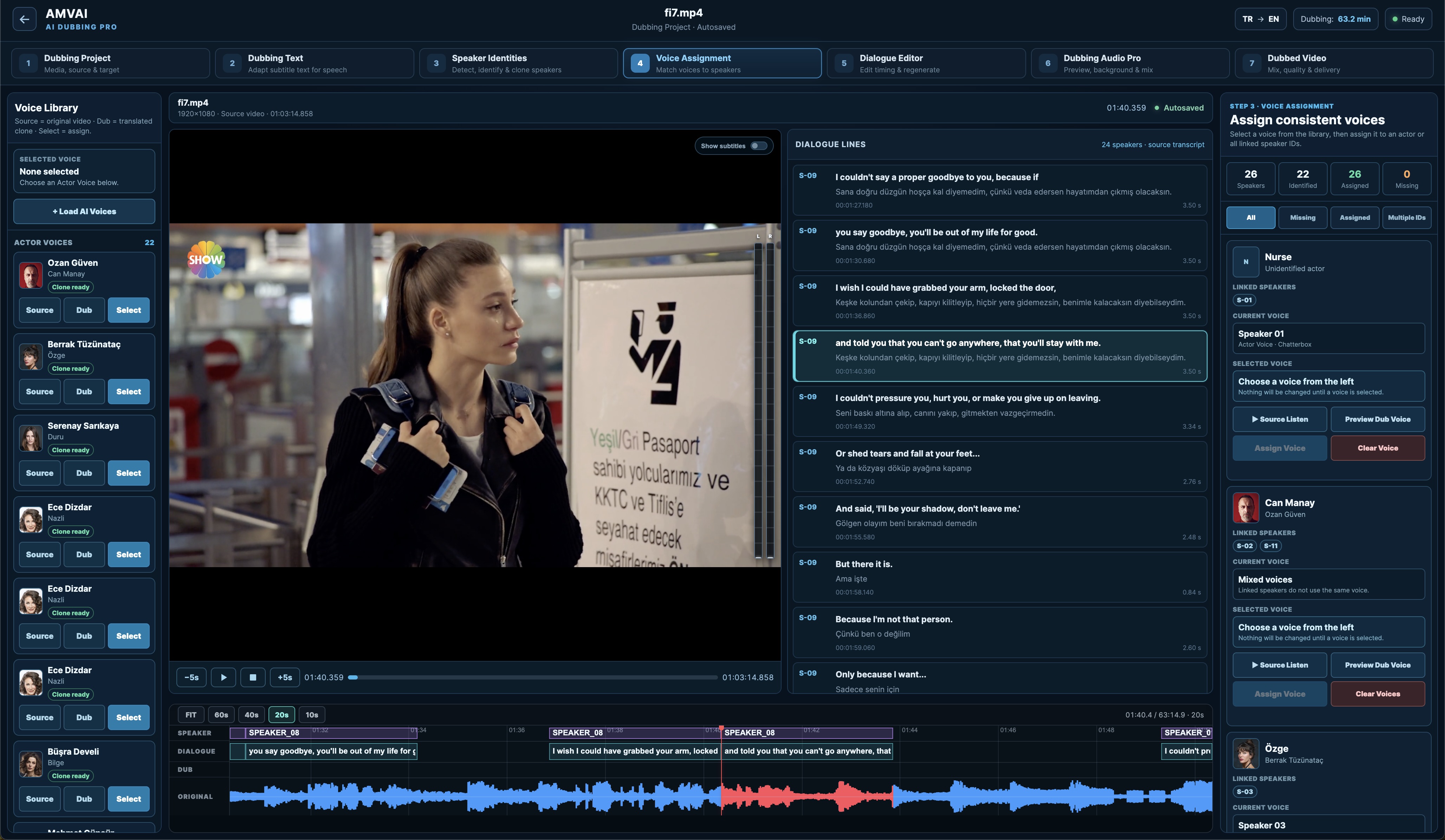 From original program to a structured dubbing project.
